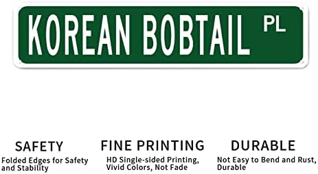 Korean Bobtail Metal Wall Sign Decor