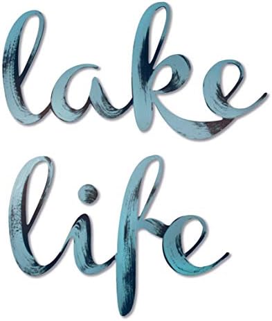 Letter2Word Wall Decor Lake Life Script Art