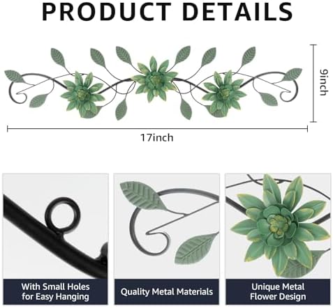 Modern Minimalist Metal Wall Art Iron Decor Green