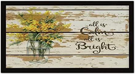 Personalized Framed Wooden Sign All is Calm All is Bright Wall Art