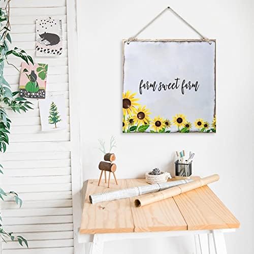 Rustic Sunflower Wall Art Decor Sign 40X40
