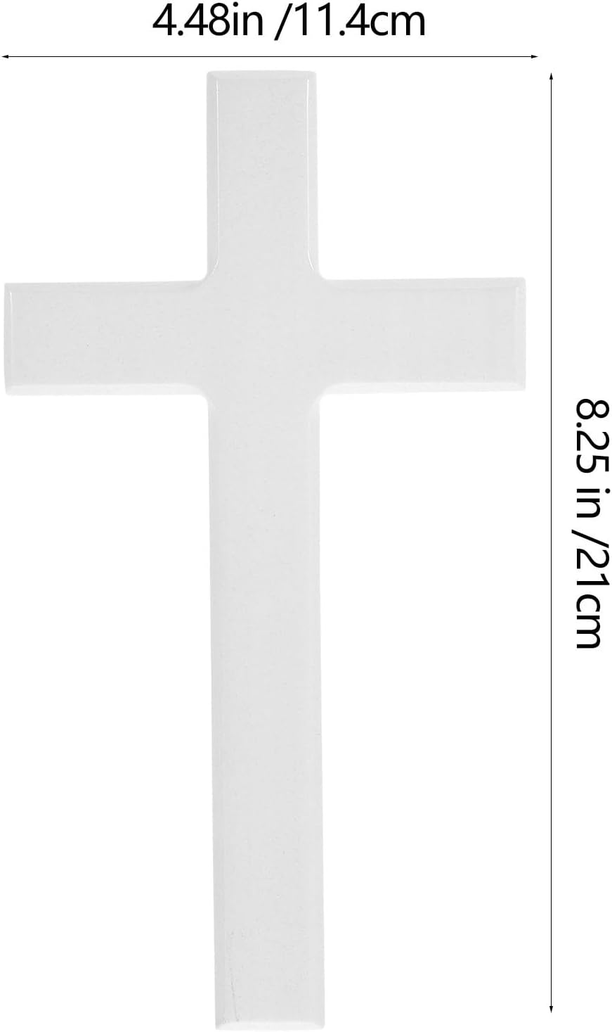 BESTOYARD White Wall Cross for Home Church Decor