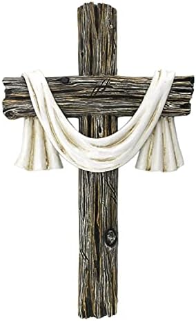 Comfy Hour Faith and Hope Faux Wood Wall Cross