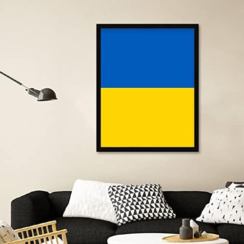 Ukraine Flag Framed Wall Art Poster 16x20in