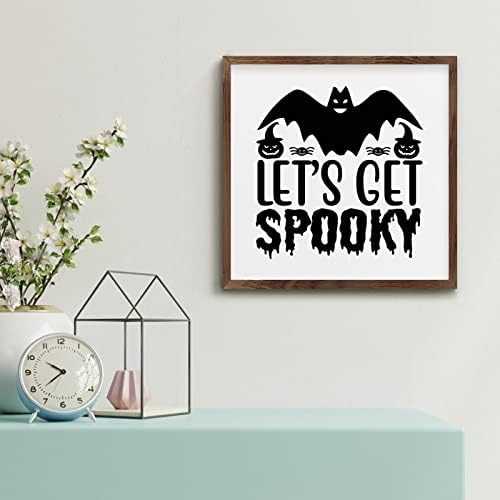 Spooky Witch Broom Stick Wood Framed Wall Sign