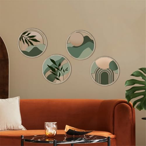 Price Xes Boho Wall Decor 4 Pcs Round Wall Art