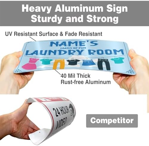 Personalized Name Laundry Day Fold Repeat Wall Sign