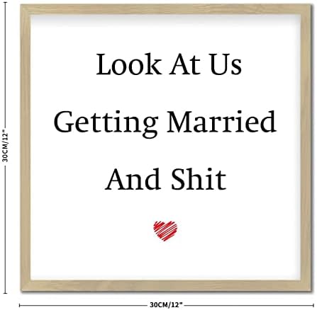 Valentines Day Couples Getting Married Wooden Wall Sign