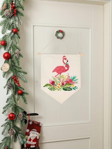 Pink Flamingo Decorative Banner for Indoor Home Use