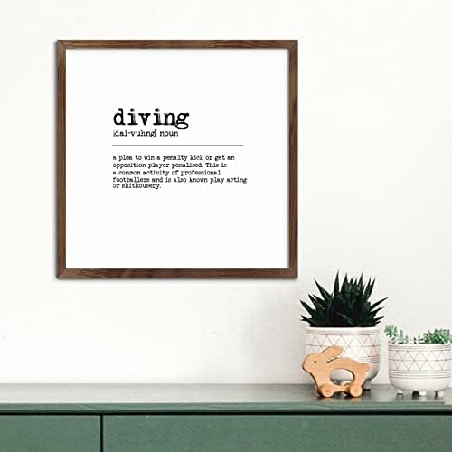 Distressed Wood Framed Wall Decor Sign 12x12in
