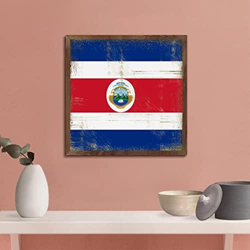 Nintydays Wooden Wall Table Sign Costa Rica Decor 7x7in