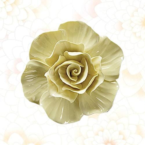 HEALLILY 3D Ceramic Wall Hanging Rose Sculpture