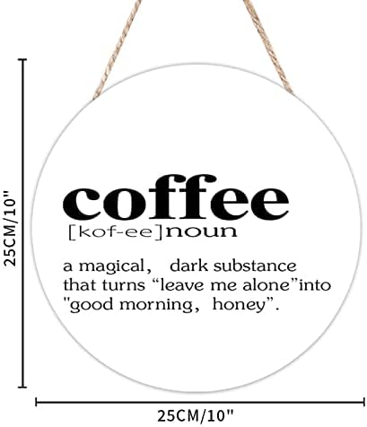 Ditooms Coffee Door Hanger Wall Decor Round Style Farmhouse