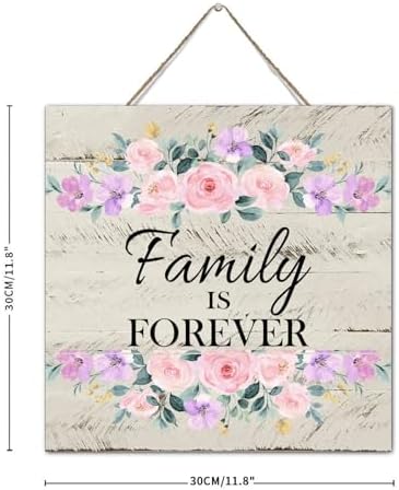 Personalized Wood Plank Hanging Sign Family Is Forever