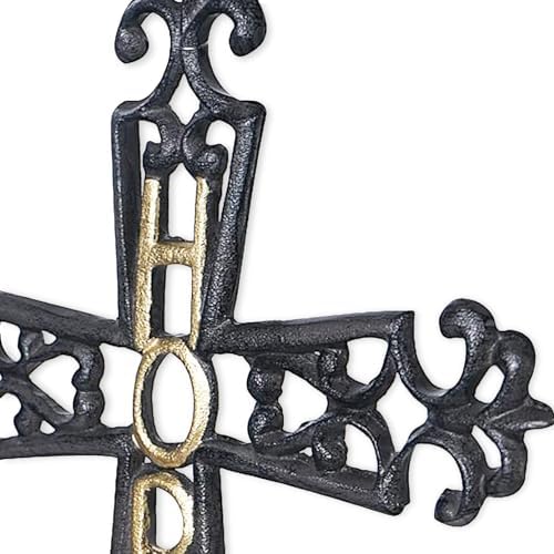 DreamsEden Cast Iron Wall Cross Hope Decor