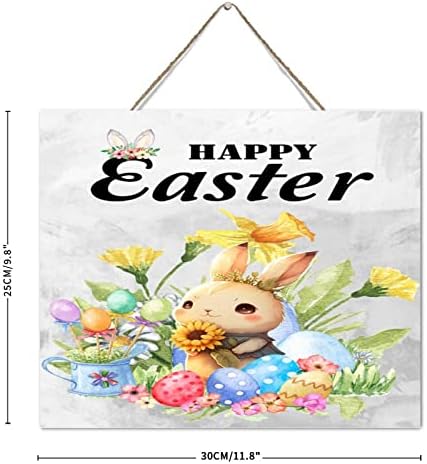 Autravelco Happy Easter Bunny Rabbit Wall Decor 10x12 Inch