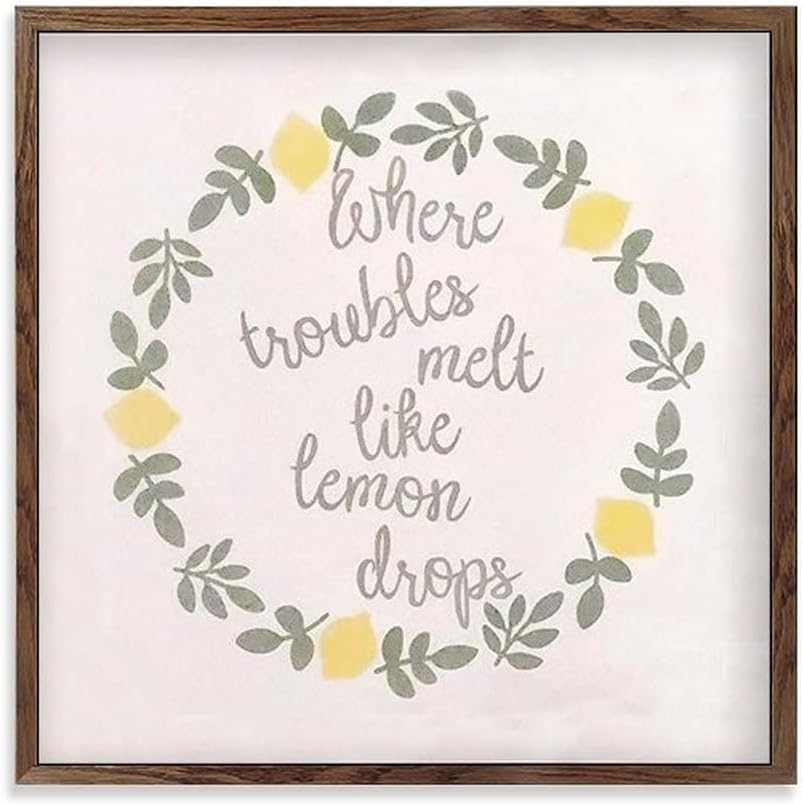 Modern Rustic Wall Art 12x12 Wood Framed Sign