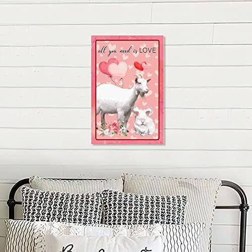 Wodevor Valentines Day Wooden Wall Sign 8x12in All You Need is Love