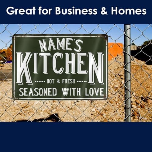 Personalized Kitchen Wall Sign with Custom Name 1