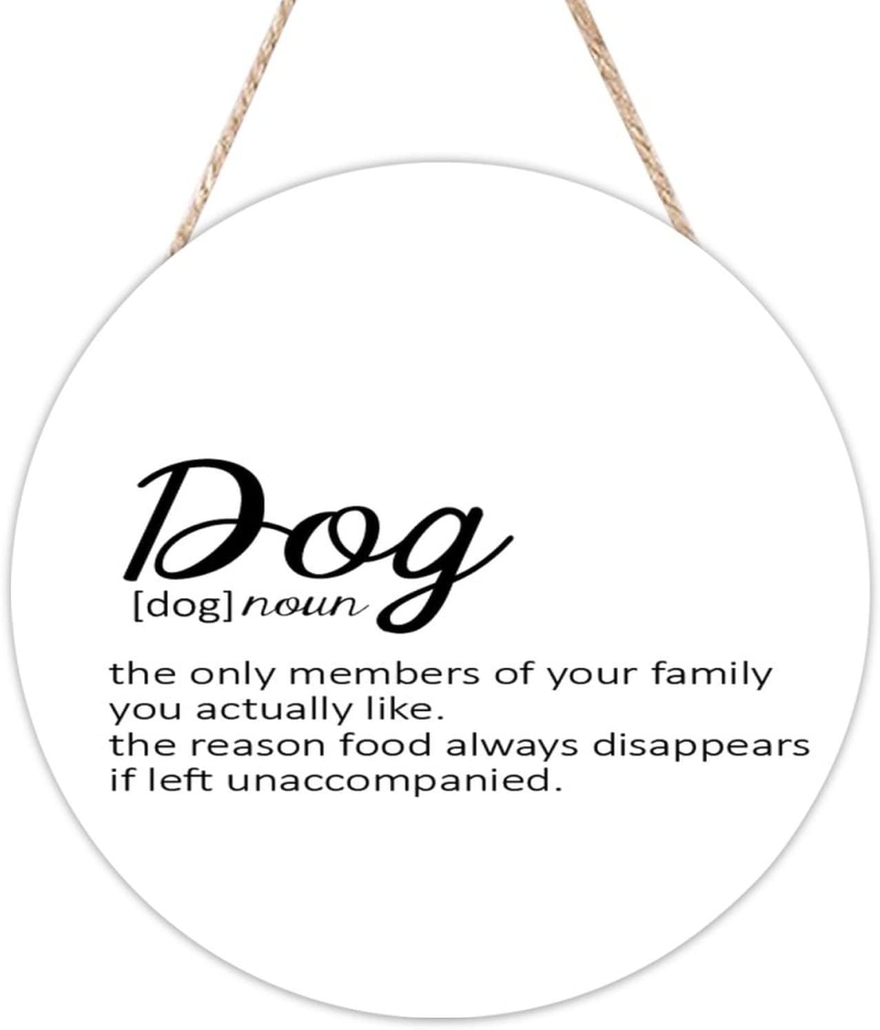 Dog Definition Wooden Door Hanger Home Decor