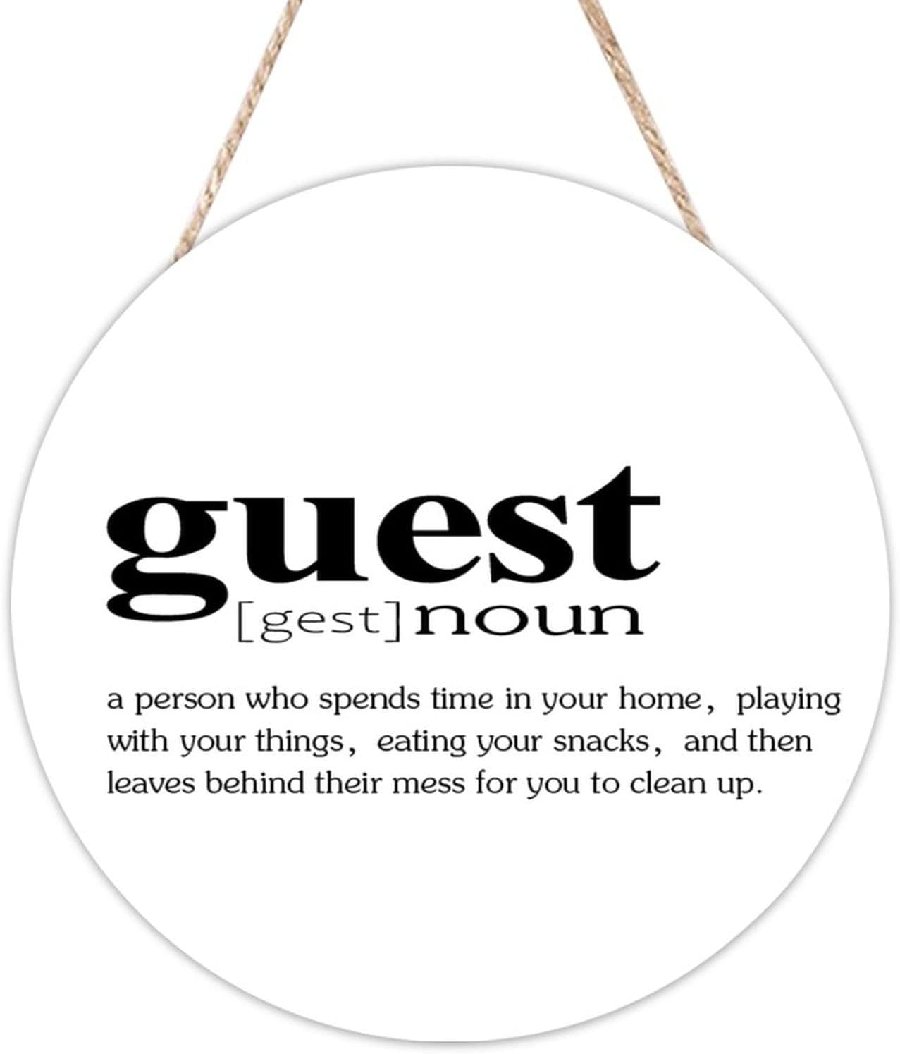 Ditooms 10x10in Wooden Hanging Sign Wall Decor