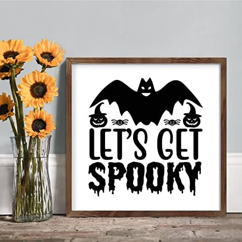 Spooky Witch Broom Stick Wood Framed Wall Sign