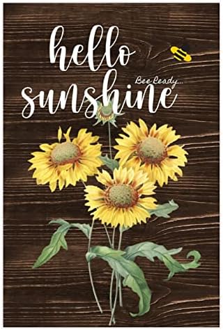 Hello Sunshine Sunflower Wall Art Sign for Dad