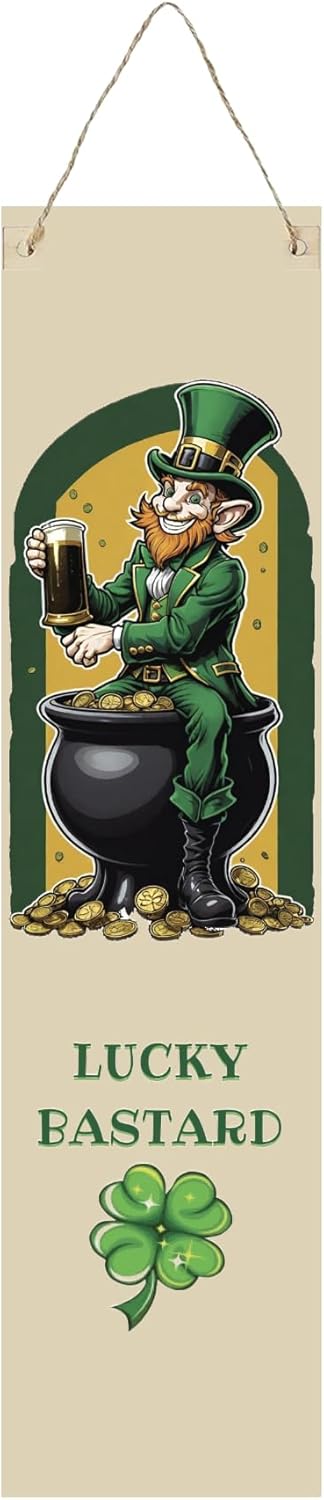 Mintytees Lucky Bastard St Patricks Day Wall Art