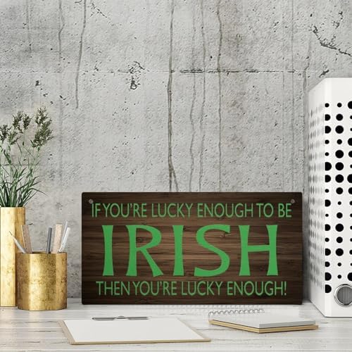 Penzedu Irish Luck Wooden Wall Sign 12x6