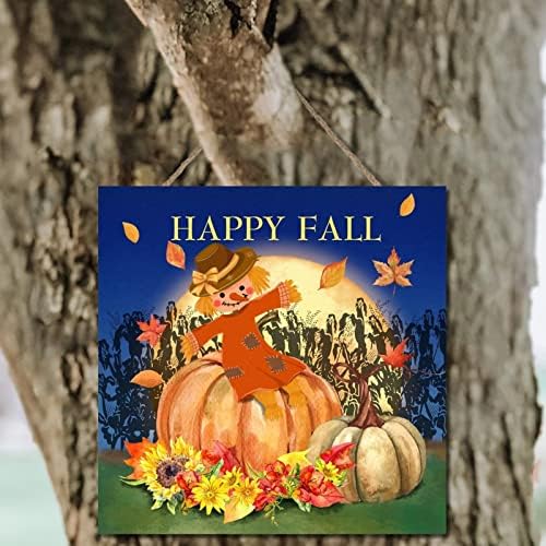 Wodevor Fall Thanksgiving Wood Sign 12x12in