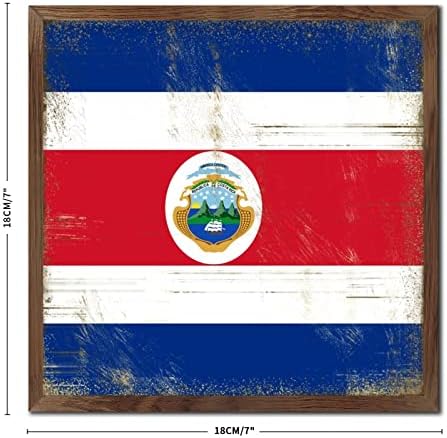 Nintydays Wooden Wall Table Sign Costa Rica Decor 7x7in