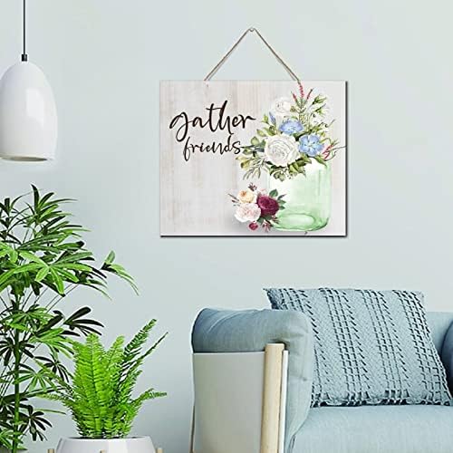 Gather Friends Watercolor Floral Wall Art 10x12