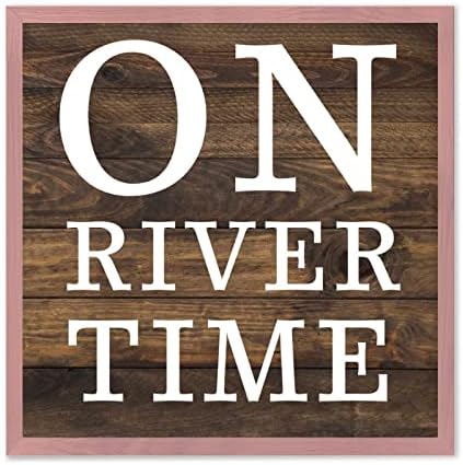 Rustic Wood Wall Decor Sign - 12x12 Light Pink