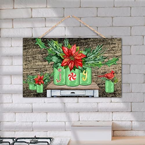 TEANFUN Christmas Wall Hanging Sign 12x20 Inch 1