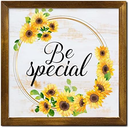 Floral Wreath Decorative Wood Sign 12x12 Inch