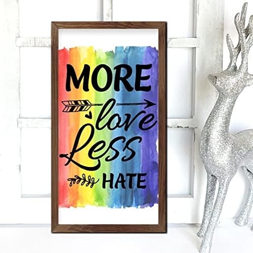 LGBTQ Pride Framed Wooden Sign Wall Art 22x12 In