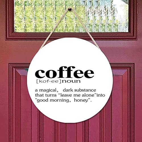 Ditooms Coffee Door Hanger Wall Decor Round Style Farmhouse