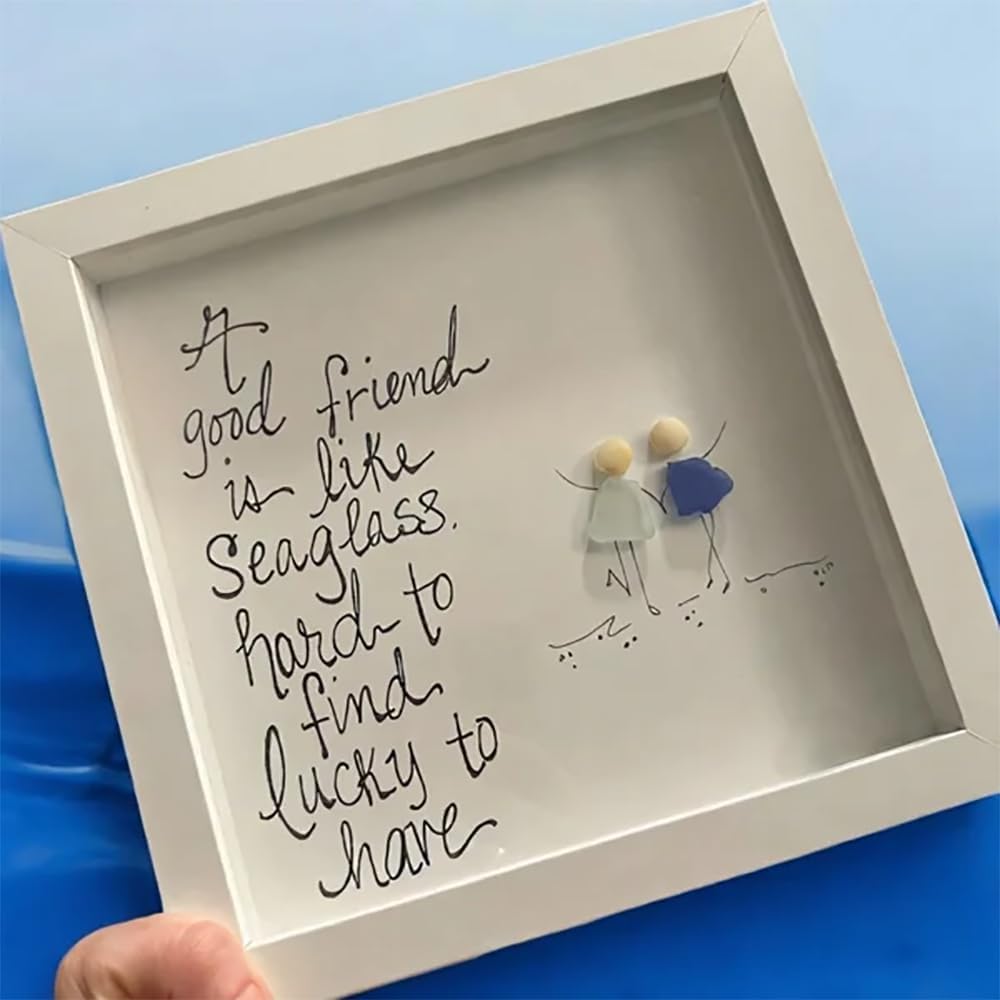 CQSVUJ Friendship Sea Glass Wall Art Decor