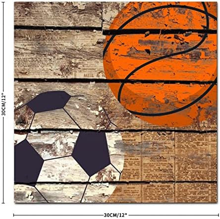 Wooden Basketball Wall Plaque Sport Theme Decor