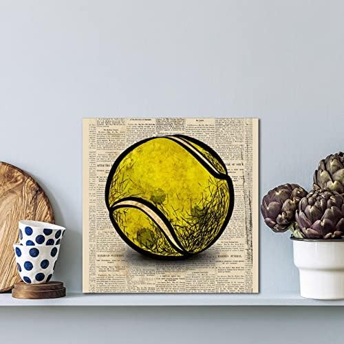 Farmhouse Wooden Sign with Tennis Balls Wall Decor