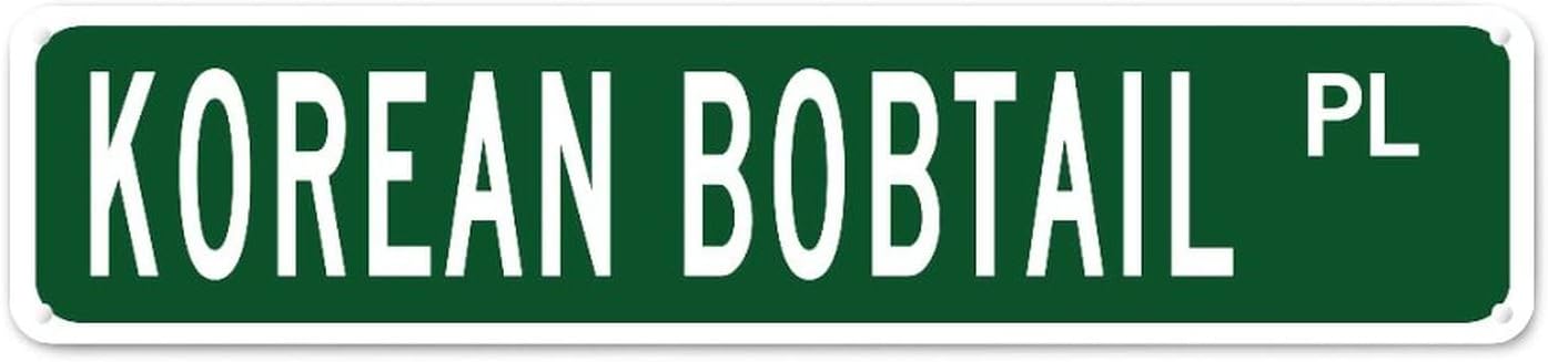 Korean Bobtail Metal Wall Sign Decor