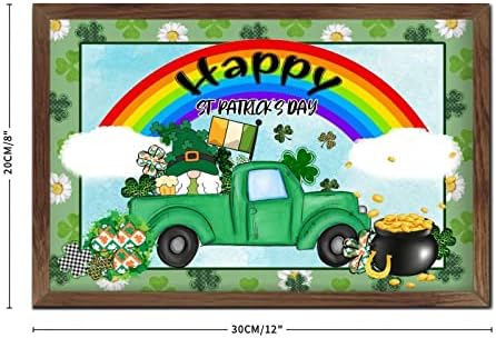 Personalized Wooden Wall Sign St Patricks Day Green Shamrock Decor