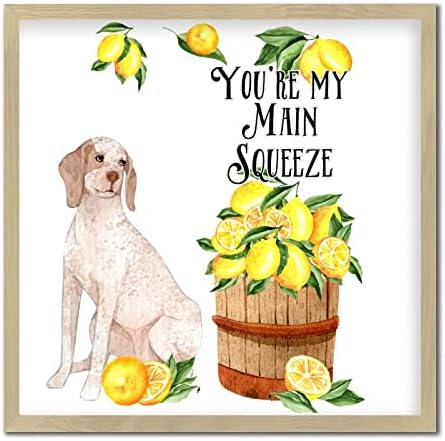 Youre My Main Squeeze Wall Sign Yellow Lemon Dog