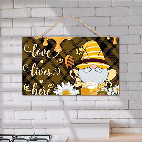 Summer Gnomes Wall Decor 12x20 Inch Rustic Sign