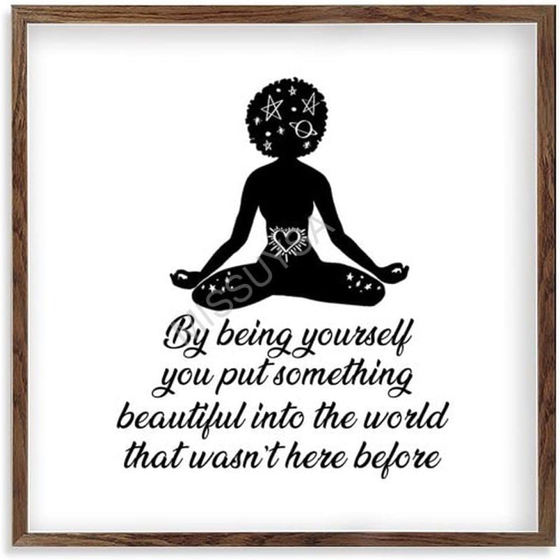 Black Girl Magic Framed Wood Wall Decor 7x7