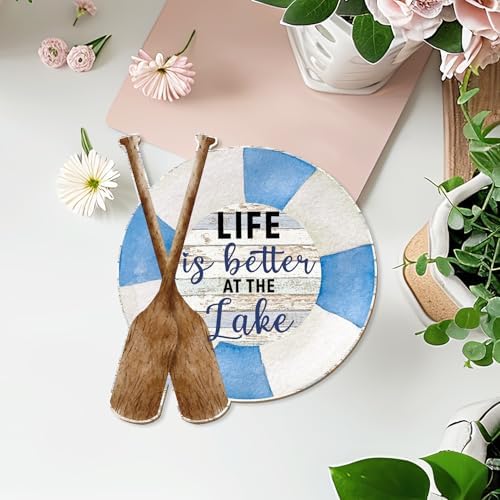 MOTERMATE Lake Life Decor Sign 12x12 Inch
