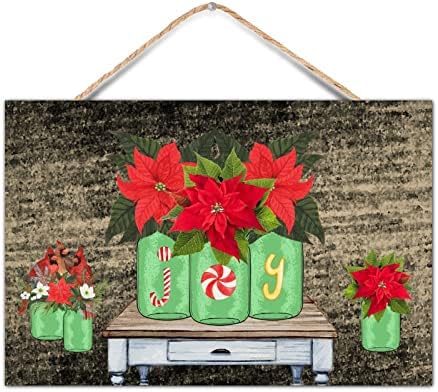 TEANFUN Christmas Wall Hanging Sign 8x12 Inch 1