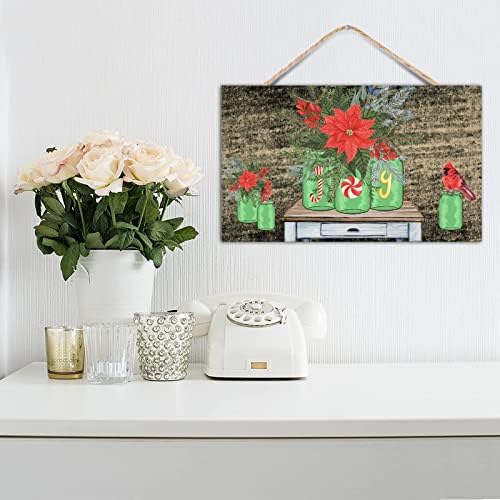 TEANFUN Christmas Wall Pediment Sign 12x20 Inch 1