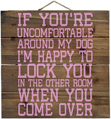 DistinctInk Uncomfortable Around Dog Wall Art 1