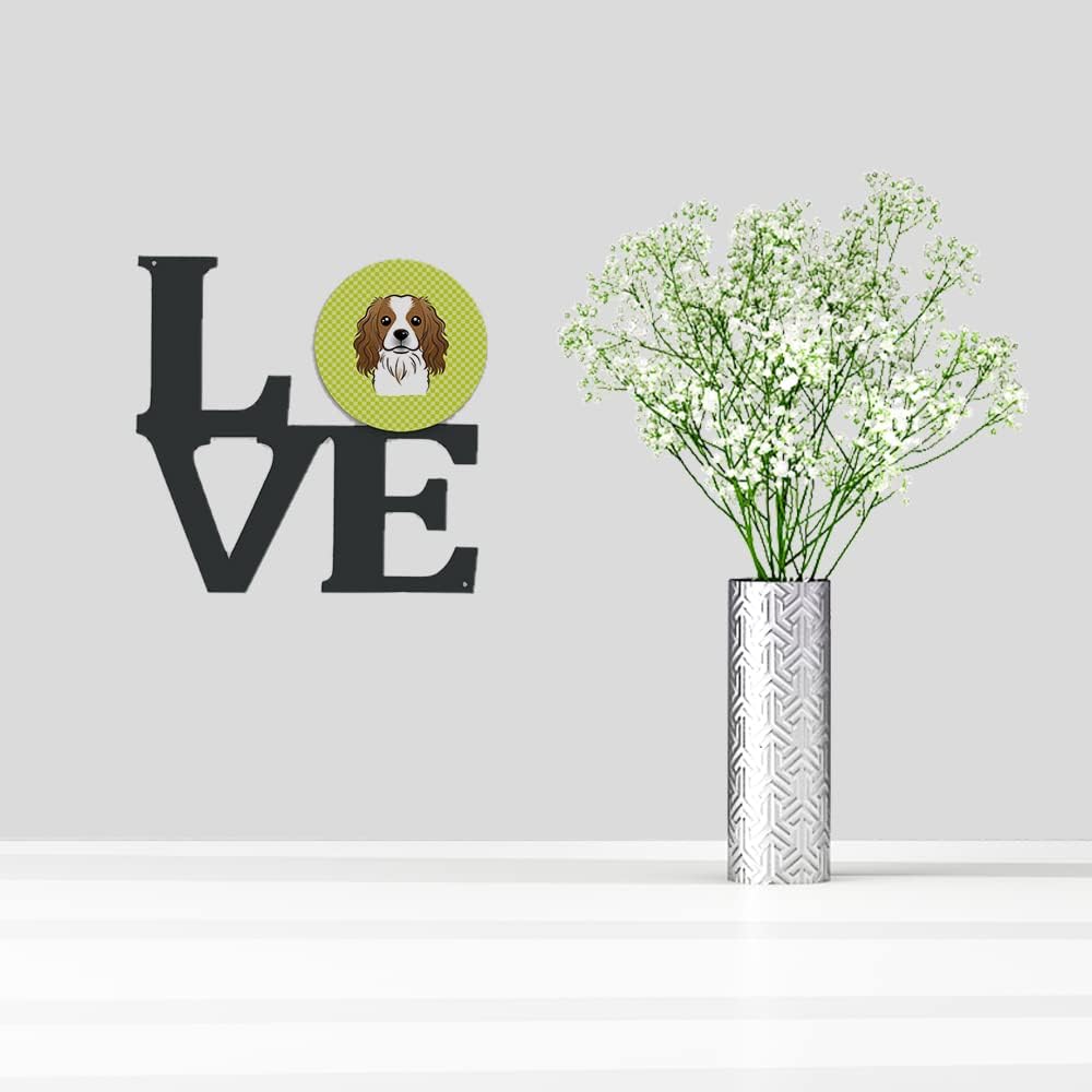 Carolines Treasures Checkerboard Love Metal Wall Art